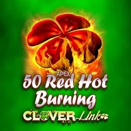 50 Red Hot Burning Clover Links online game logo by Novomatic on winrollacasino.eu