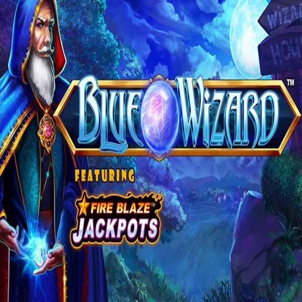 Blue Wizard Fire Blaze Jackpots game by Rarestone Gaming – logo hosted on WinRolla Casino