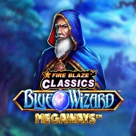 Fire Blaze Blue Wizard Megaways logo by Rarestone Gaming WinRolla Casino