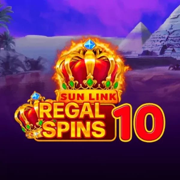 Regal Spins 10 slot logo by PatePlay at WinRolla Casino