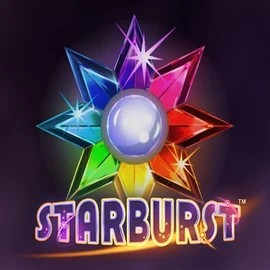 Official Slots logo: Starburst by NetEnt at WinRolla Casino