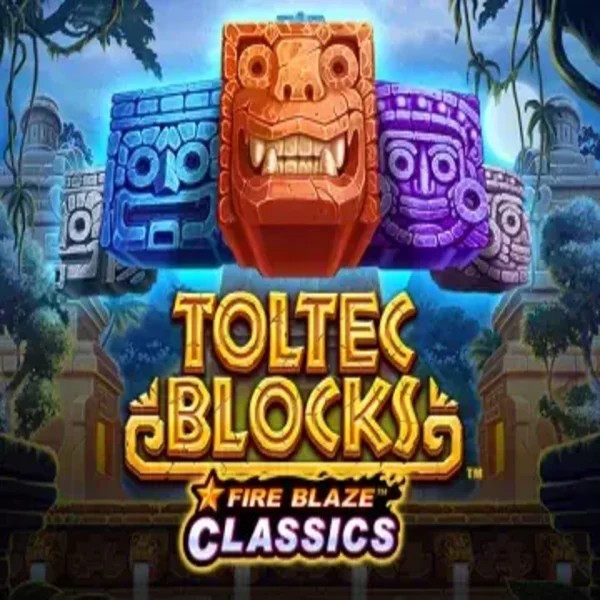 Fire Blaze: Toltec Blocks by Rarestone Gaming, showcased at winrollacasino.eu – game logo